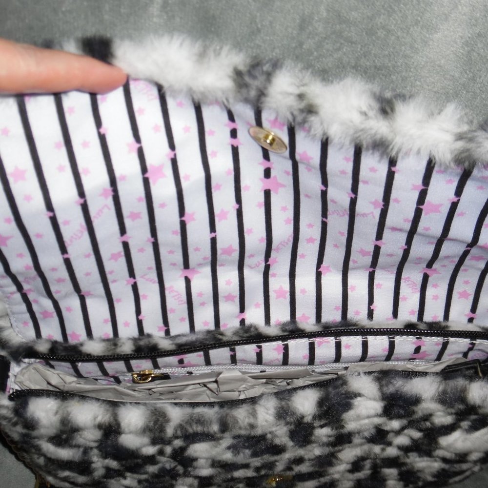 Betsey Johnson Jayla Leopard Faux Fur Bag - Picture 4 of 8